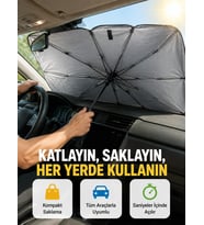Dayanıklı UPE Alaşımlı Şemsiye Tipi Araç Güneşliği - Kolay Katlanır Yeni Nesil