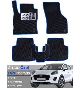 FORD PUMA (2020-2024) Uyumlu EVA Paspas Tam Set–Araca Özel,Su Geçirmez,Kolay Montaj