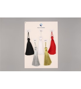 Polyester Püskül - 12 cm Beyaz