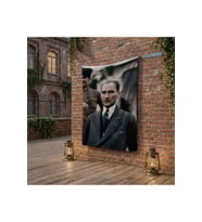 Mustafa Kemal Atatürk Portre Poster poster Bayrak Raşel Kumaş 100x150 cm ATA38