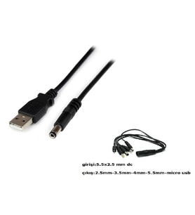 Usb to Dc Kablo Çoklu