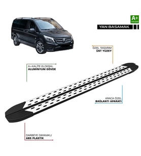 Mercedes Vito W447 EXTRA UZUN ŞASE TrimLine Gri Yan Basamak 2014 2015 2016 2017 2018 2019 2020 2021