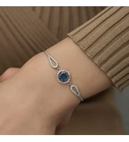 Gümüş Mistik Topaz Bileklik