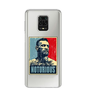 Redmi Note 9 Pro/Note 9S Uyumlu Conor Mcgregor Notorious Desenli Şeffaf Telefon Kılıfı