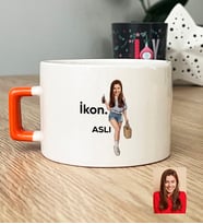 Kişiye Özel Karikatürlü İkon Lüks Fincan Doğum Günü Hediyesi