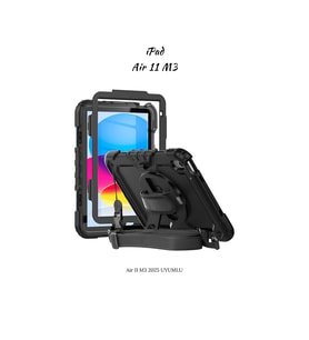 iPad Air 11 2025 M3 Çip Uyumlu Defender Askılı 360° Dönebilir Standlı Zırh Tablet Kılıfı