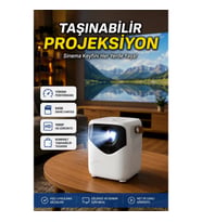 1080P HD Taşınabilir Projeksiyon Cihazı 64GB Depolama 2GB RAM Uzaktan Kumandalı