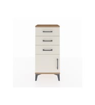Arges Komodin 3 Çekmeceli Tek Kapaklı 44x30x96 Çam-Aytaşı