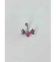 Melek Kanatlı Detaylı Göbek Piercing - Pg0074