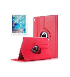Apple iPad 9.7 2017 (5.Nesil) Uyumlu Zore Dönebilen Standlı Kılıf (Kırmızı)