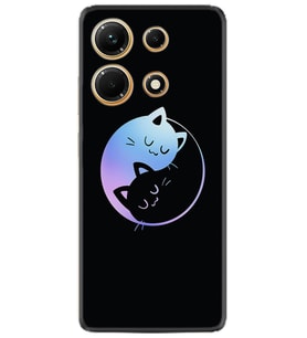 Infınix Note 30 Kılıf Silikon Desen Özel Seri Love Cats 1604