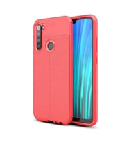 Xiaomi Redmi Note 8 Deri Görünümlü Silikon Kırmızı