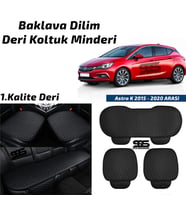 Opel Astra K 2015-2020 Arası Siyah Deri Oto Koltuk Minderi