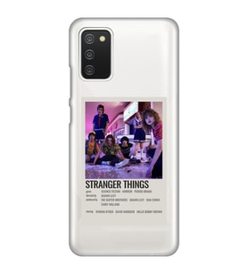 Samsung Galaxy A02S Uyumlu Stranger Things Minimalist Poster Desenli Şeffaf Telefon Kılıfı