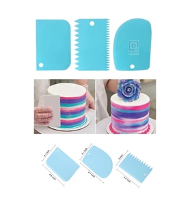 3lü Set Hamur Kesme Ve Kazıma Aparatı Hamur Spatulası