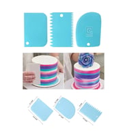 3lü Set Hamur Kesme Ve Kazıma Aparatı Hamur Spatulası