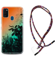 Samsung M21 M22 M23 M30 M31S M32 Kılıf Boyun Asklı Rasta Silikon Güzel Çiçekler 1712