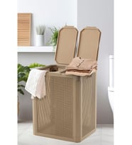 Omnipazar SY-4632 Smart Duo İki Bölmeli Kirli Çamaşır Sepeti 84 Litre