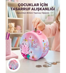 Northcity Mini Çocuk Para Kasası Güvenli Kilitli Birikim Kutusu - Çocukların Sorumluluk ve Tasarruf Alışkanlığını Kazandırın