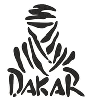 Dakar Sticker 12 cm x 13 cm Siyah