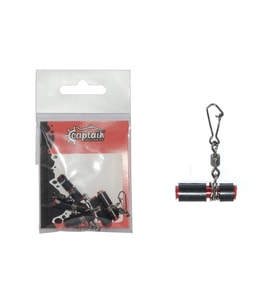 Captain Surf Atış Klipsi Tube Virbel 5'li Set Siyah
