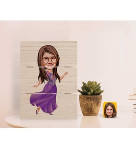 BK Gift Kişiye Özel Kız Çocuk Prenses Karikatürlü Otantik Masaüstü Ahşap Palet Çerçeve-3 (Beyaz)