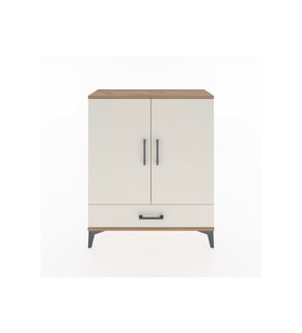 Arges Şifonyer 2 Raflı Tek Çekmeceli 2 Kapaklı 88x30x106 Çam-Aytaşı