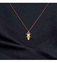Kişiye Özel Üçlü Spiral Ay Tanrıçası Kolye 925K Gümüş (Gold)