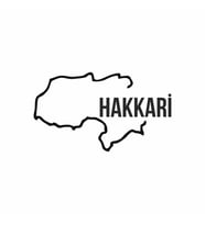 Hakkari Harita Araba Sticker siyah 17x10 CM (Siyah)