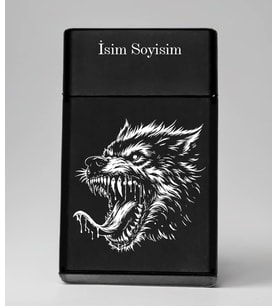 Beast Desenli Metal Tabaka – Kişiye Özel İsimli Hediyelik
