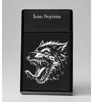 Beast Desenli Metal Tabaka – Kişiye Özel İsimli Hediyelik