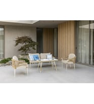 Aqua Midi Bahçe Balkon Oturma Grubu (Krem)