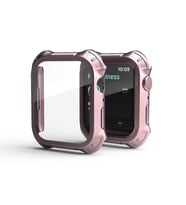 Apple Watch 7/8/9 41mm Tank Zırh Kasa ve Ekran Koruyucu 10 (Rose)