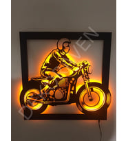 Motorsiklet Led Işıklı Tablo
