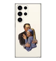 Samsung Galaxy S23 ULTRA Uyumlu Van Gogh & İnci Küpeli Kız Tasarımlı Şeffaf Telefon Kılıfı