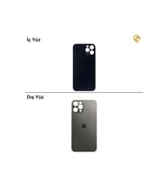 iPhone 12 pro Grafit Renk Arka Kapak Arka Cam Batarya Kapağı Lazer Kesim Kapak Pil Kapağı