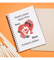 Anneler Günü Tasarımlı Defter Kişiye Özel