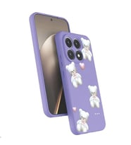 Coverzone Xiaomi M?15T ?le Uyumlu Y�ksek Kalite �zel Tasar?m Kadife ?� Y�zey Silikon Lansman Telefon K?l?f? Lila-Ay?c?k