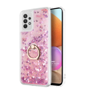 Microsonic Samsung Galaxy A32 4G Kılıf Glitter Liquid Holder Pembe