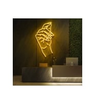 El Figürlü Neon Tabela