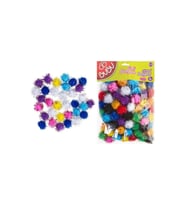 Simli Ponpon 2 cm 100`lü Karma