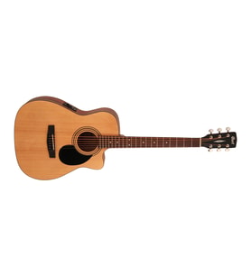 Cort AF515CEOP Elektro Akustik Gitar (Başlangıç/Orta Seviye)  Konser Tipi Kesik Kasa (Cutaway), Dahili Preamp Sistemi ve Open Pore Doğal Bitiş