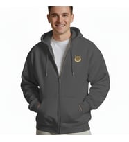 Sibirya Kedisi Baskılı Fermuarlı Kapüşonlu Hoodie – Unisex Oversize