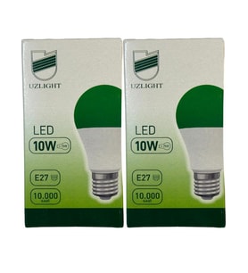 Uzlight 10W(75W) 8200K (Yeşil Işık) E27 Duylu Led Ampul (2 Adet)