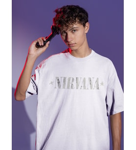 Efsane Müzik Grubu Nirvana Sırt Baskılı Unisex Oversize Tişört