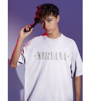 Efsane Müzik Grubu Nirvana Sırt Baskılı Unisex Oversize Tişört