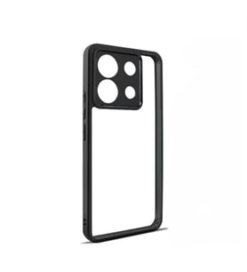 Coverzone Xiaomi Redmi Note 13 Pro 5G ile uyumlu Kamera Korumal? ?effaf P�r�zs�z Arka Y�zey Z-New Roll Kapak Parmak izi Yapmayan Xiaomi Redmi Note 13 Pro 5G i�in k?l?f Siyah