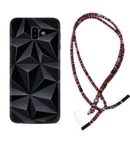 Samsung J6 Plus J7 Prime J7 Pro M20 Kılıf Boyun Asklı Rasta Silikon Prizmalar 1782