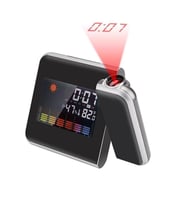 UpWay Projektörlü LCD Ekranlı Dijital Masa Saati Yansıtmalı Tarih Derece Nem 
