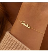 Kişiye Özel Minimalist İsim Bileklik 925K Gümüş (Gold)